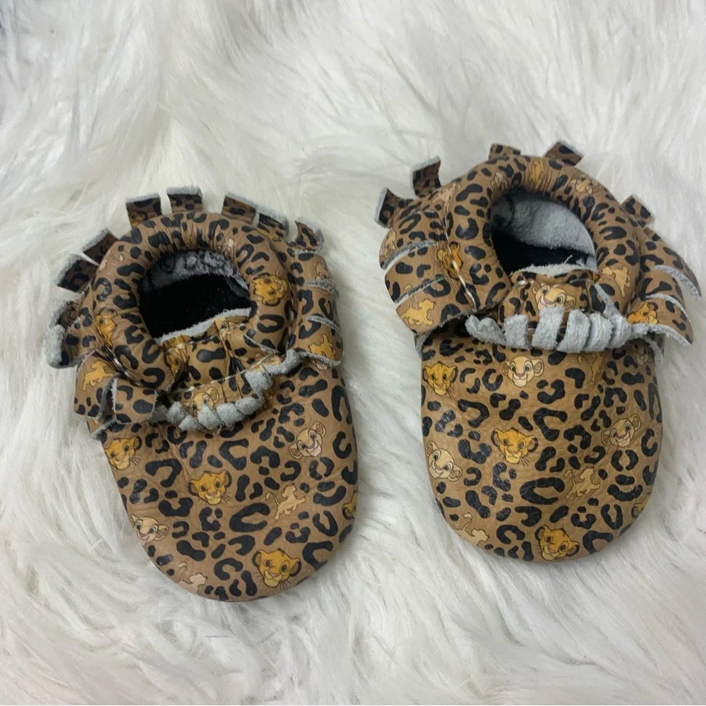 Freshly Picked x Disney Leopard Simba Mocassins Sz 2